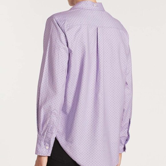 Current/Elliott Neal button down shirt in Orchid Polka Dot, Long sleeves, size 2 - Picture 4 of 15